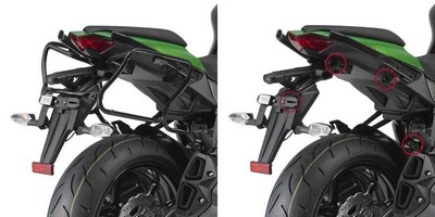 Soporte baules laterales moto KAWASAKI Z1000 SX 11-