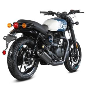 Escape Mivv HR-1 Negro con tapa de carbono ROYAL ENFIELD METEOR HNTR350 2022+