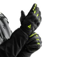 Guantes de moto Rebelhorn Core Negro-Amarillo Flúor