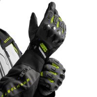 Guantes de moto Rebelhorn Defender Gris-Amarillo Flúor