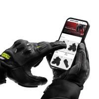 Guantes de moto Rebelhorn Defender Gris-Amarillo Flúor