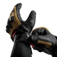 Guantes de moto Rebelhorn Defender Negro-Marrón-Rojo