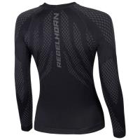 Camiseta térmica para mujer Active II Negra-Gris Rebelhorn 