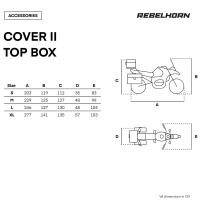 Funda exterior para moto con baúl trasero Cover II Rebelhorn