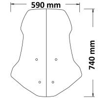 Parabrisas Alto Honda ADV350 22- Isotta 74cm