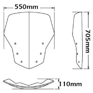 Parabrisas alto BMW k1200gt 06-08 y k1300gt 09-11