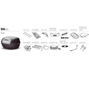 SHAD recambios y despiece maleta top case SH40 Y CARGO