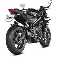 Escape Mivv X-M5 negro Triumph Street Triple 765 R 25+