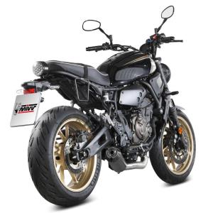 Escape Mivv HR-1 Negro con tapa en carbono larga YAMAHA XSR 700 2021+