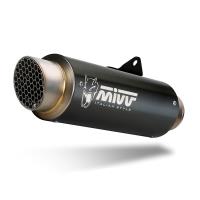 Escape completo Mivv GP PRO acero negro Yamaha MT-09 24+ / R9 25+