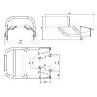Soporte para baul trasero BMW R nineT-Scrambler Rizoma