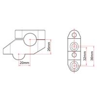 Alzas para manillar de 28 H20mm