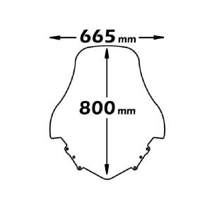 Parabrisas alto ISSOTA con guardamanos para YAMAHA Majesty 400 04-08