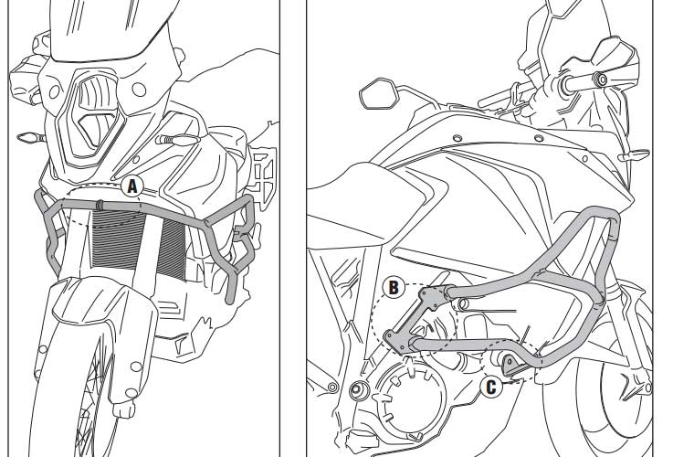 Defensas de motor tubular GIVI para KTM 1190-1050 Adventure 2013-