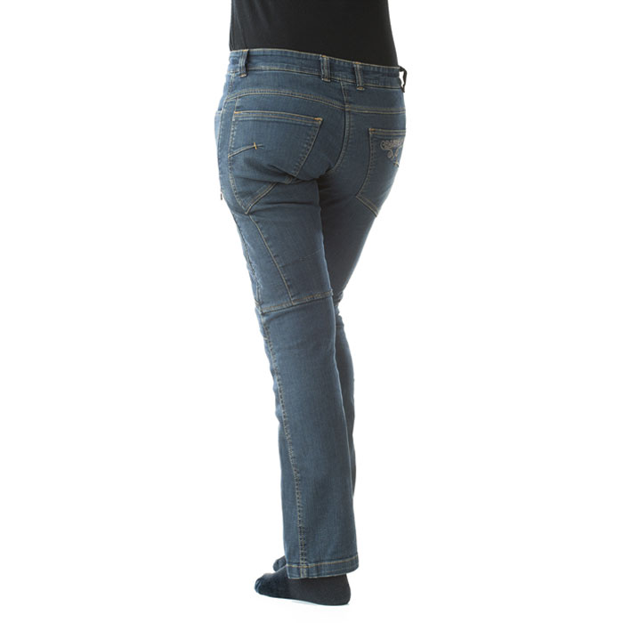 Pantalon vaquero moto mujer Valentina claro Rainers