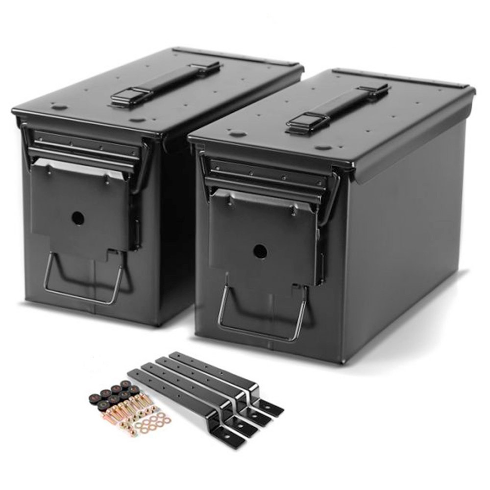 Caja munición verde para maleta de moto