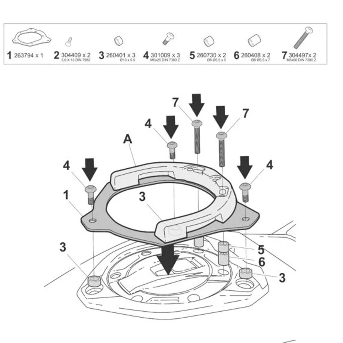 Fijacion Click System Bmw R1300R RS 25+