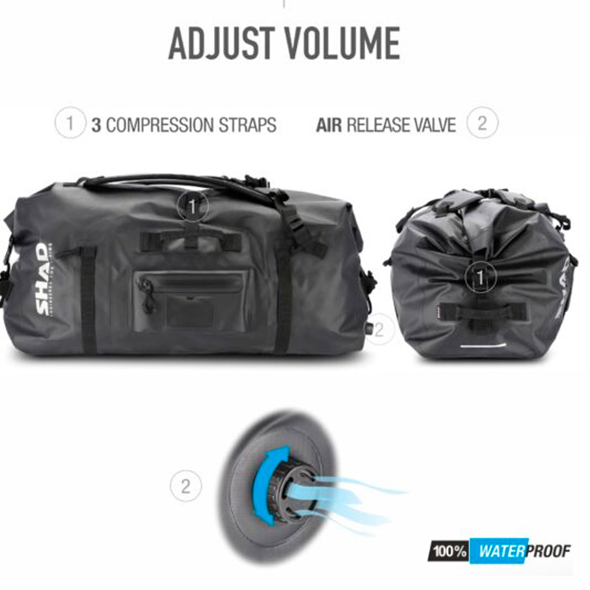 Bolsa trasera moto impermeable SW Shad 80lts