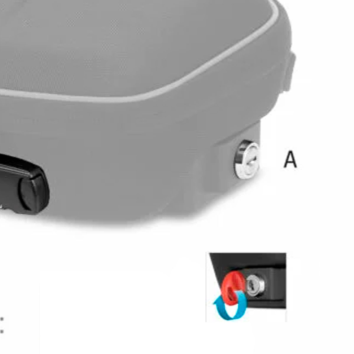 Cerradura con llave para bolsas sobredeposito SHAD