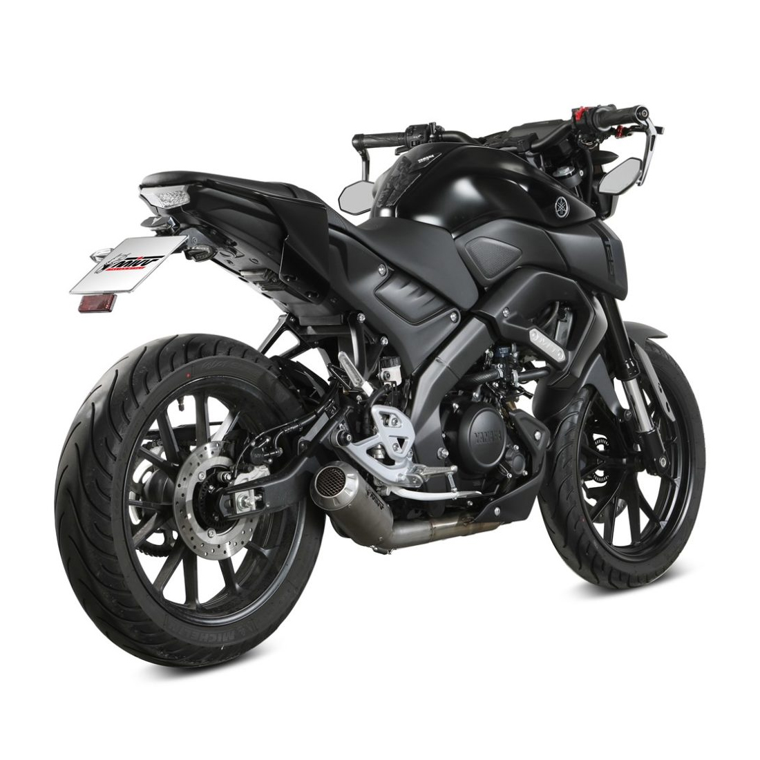Escape completo Mivv MK3 acero Yamaha MT/R 125 19+