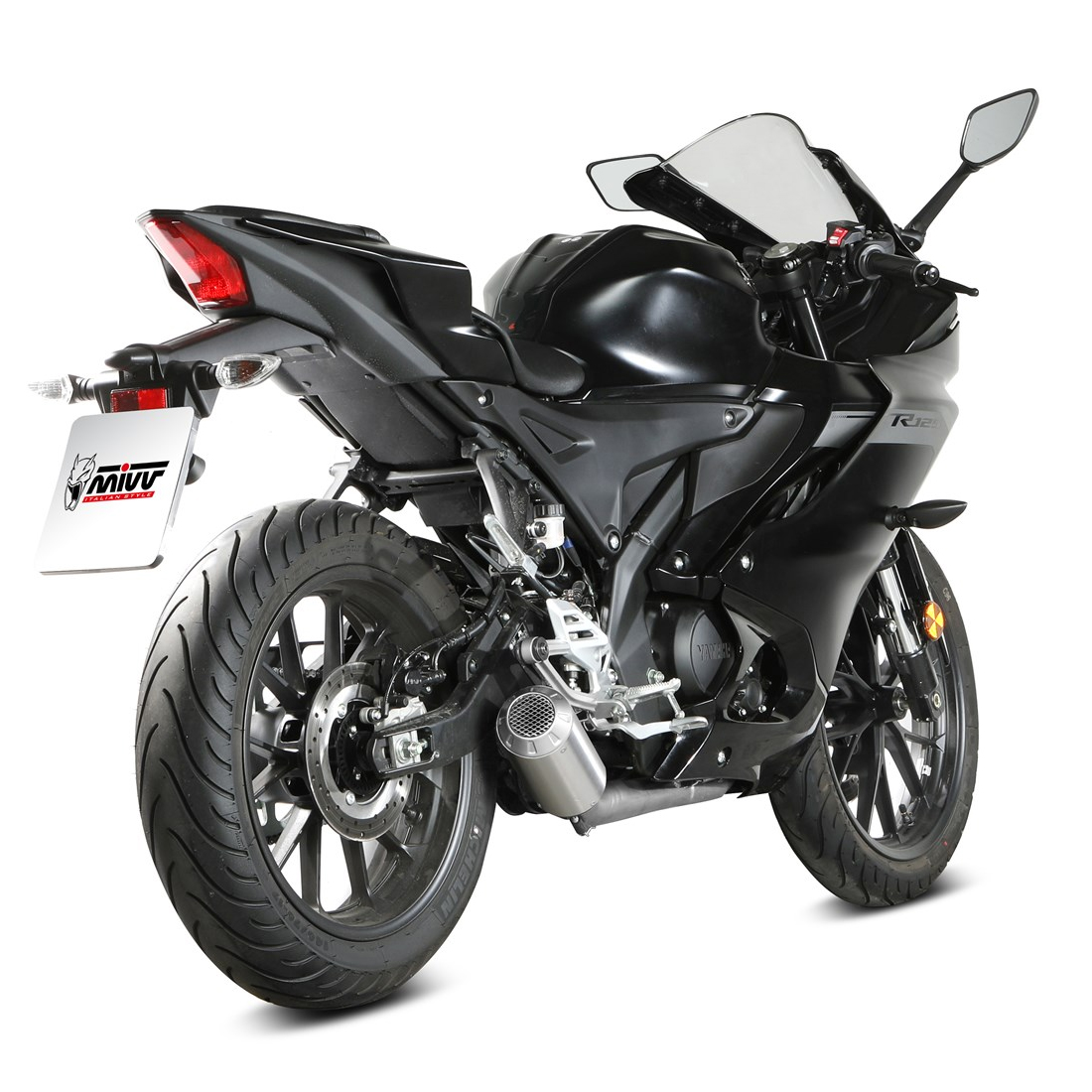 Escape completo Mivv MK3 acero Yamaha MT/R 125 19+