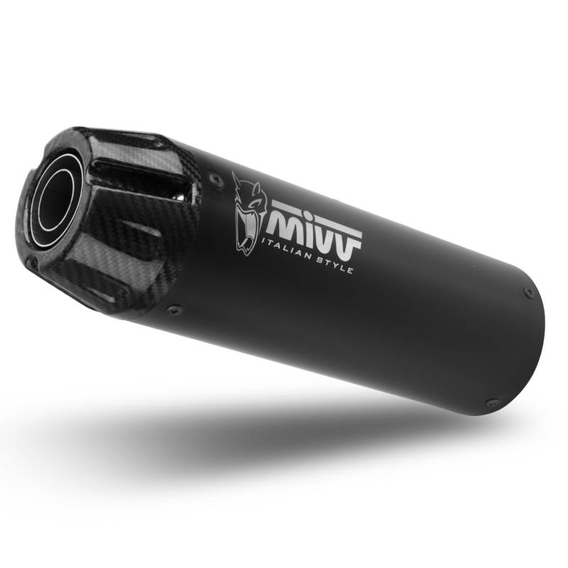 Escape Mivv HR-1 Negro con tapa de carbono larga YAMAHA XSR 125 2022+