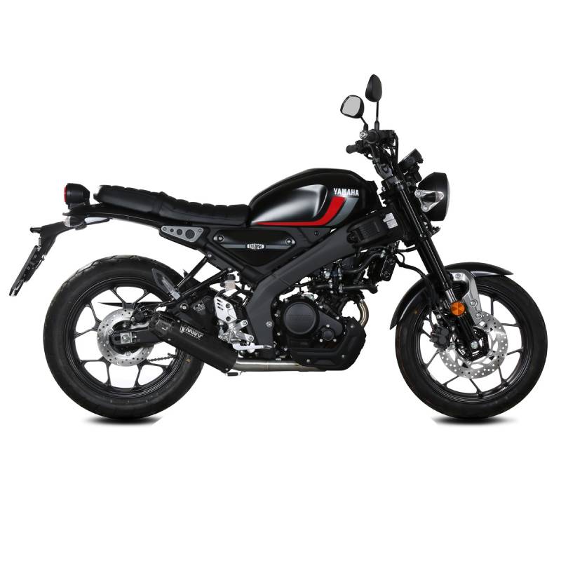 Escape Mivv HR-1 Negro con tapa de carbono larga YAMAHA XSR 125 2022+