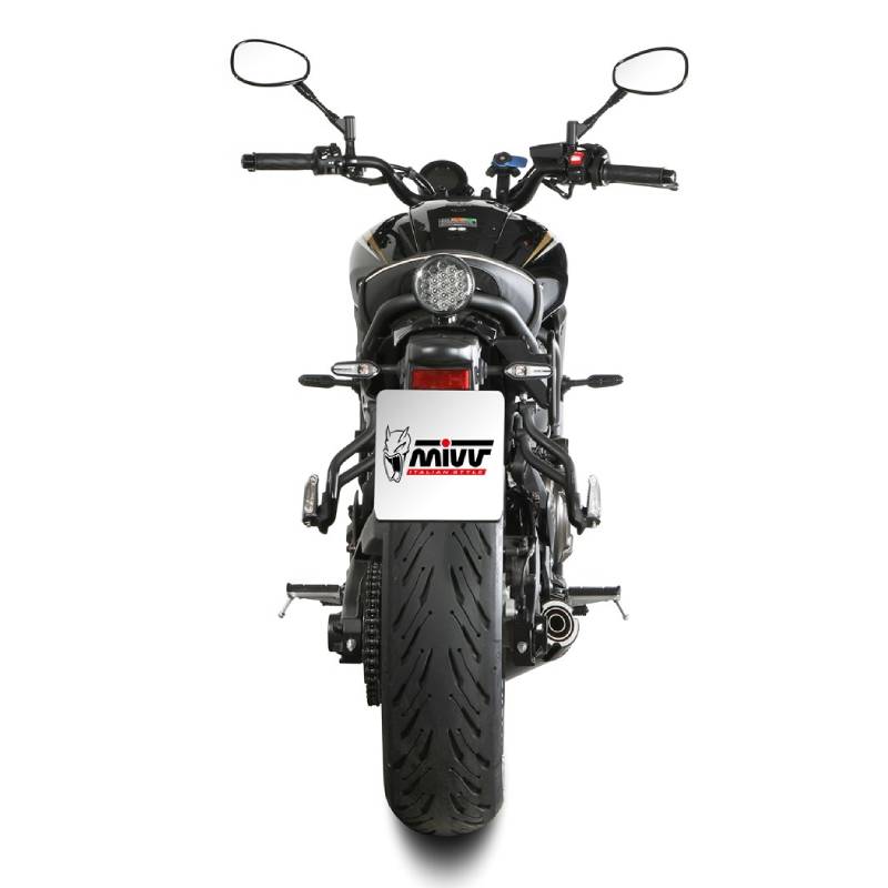 Escape Mivv HR-1 Negro con tapa en carbono larga YAMAHA XSR 700 2021+