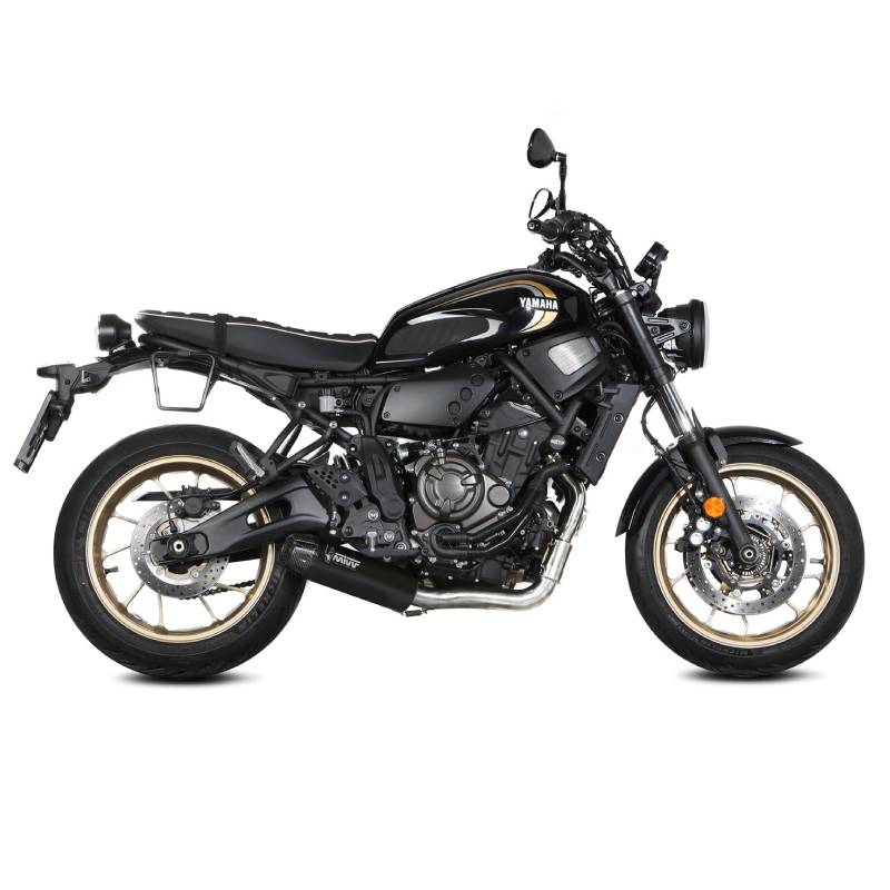 Escape Mivv HR-1 Negro con tapa en carbono larga YAMAHA XSR 700 2021+