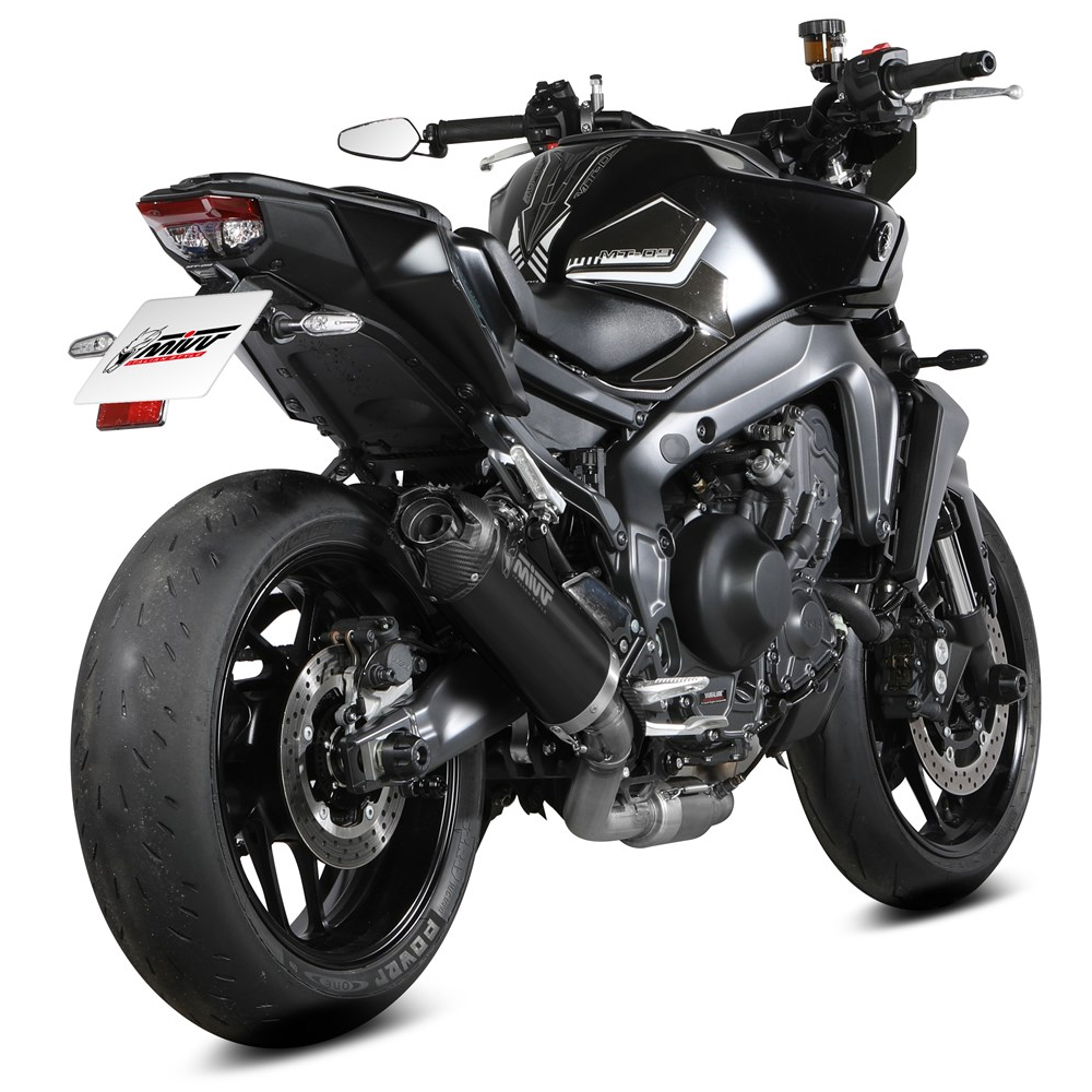 Escape completo Mivv AK-1 acero negro Yamaha MT-09 24+ / R9 25+