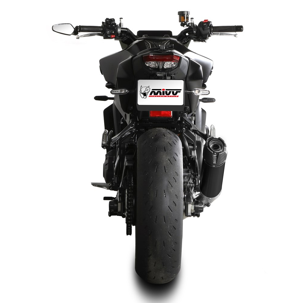 Escape completo Mivv AK-1 acero negro Yamaha MT-09 24+ / R9 25+