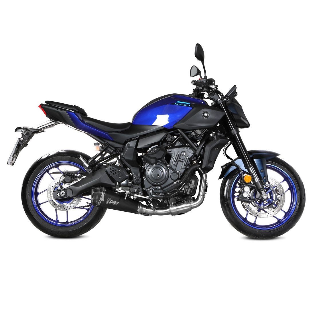Escape completo Mivv DELTA RACE acero negro Yamaha MT-07 25+