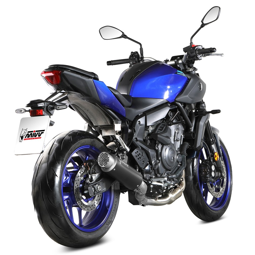 Escape completo Mivv GP PRO acero negro Yamaha MT-07 25+