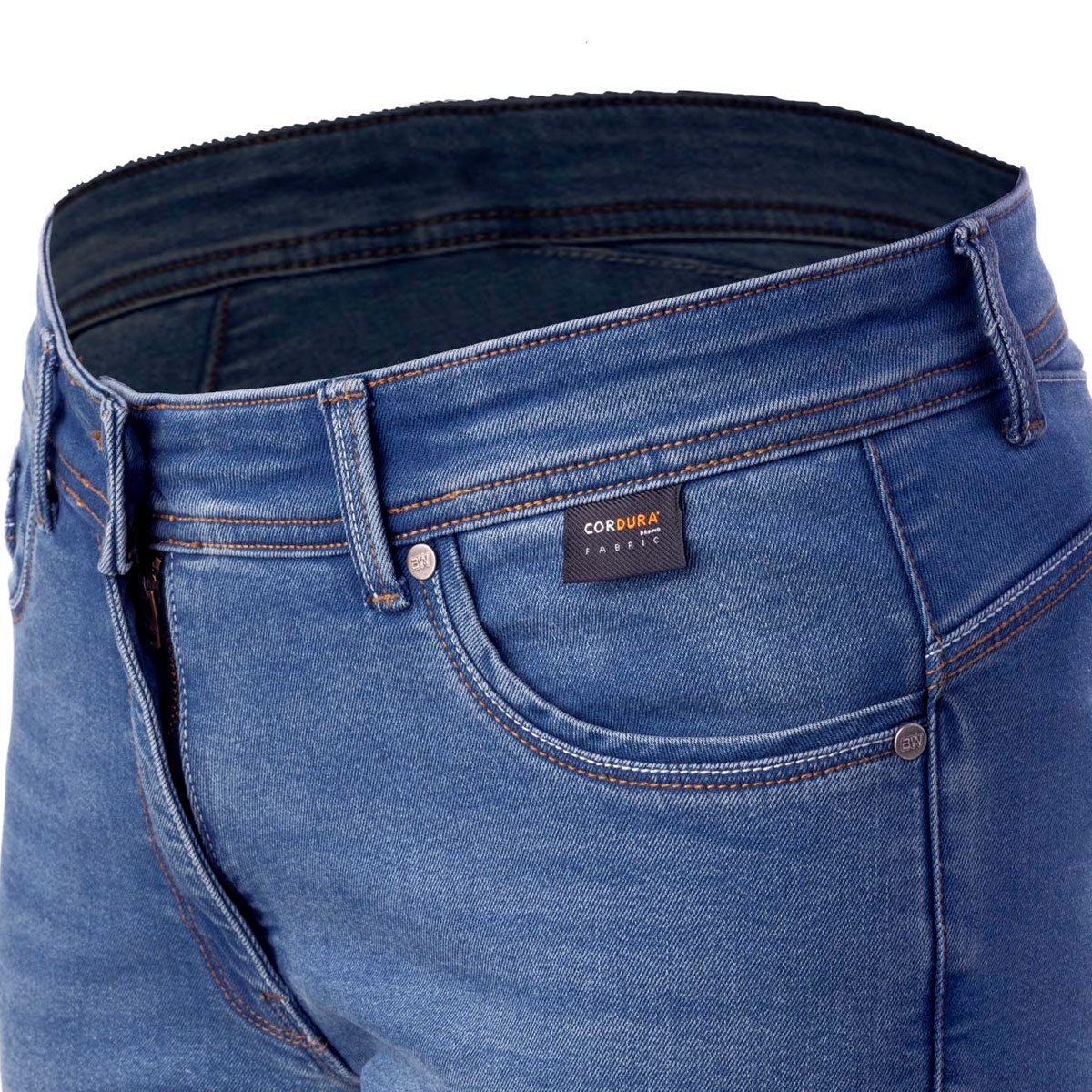 Pantalon vaquero moto mujer ZOEY Azul Claro