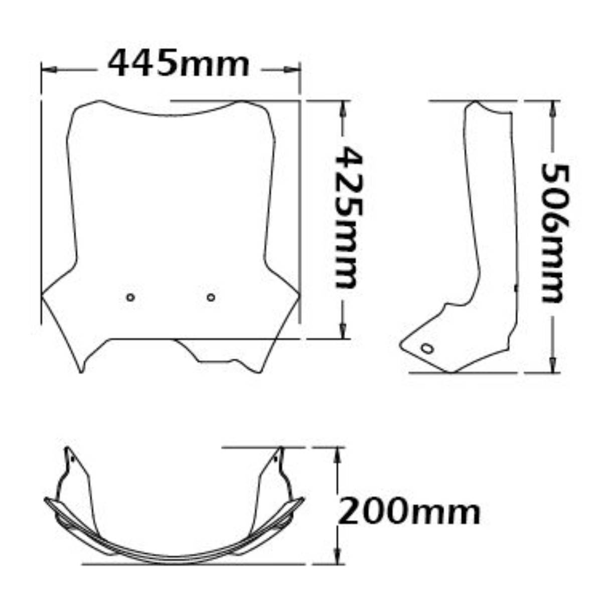 Parabrisas tipo adv alta proteccion BMW F800GS 2012-2018