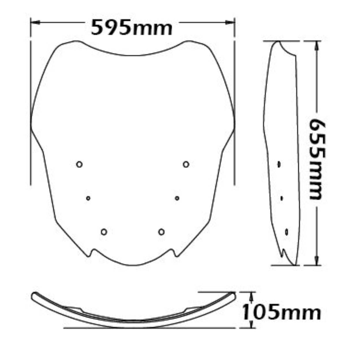 Parabrisas tipo original BMW R1200 2014-2018 7 R1250RT 2019