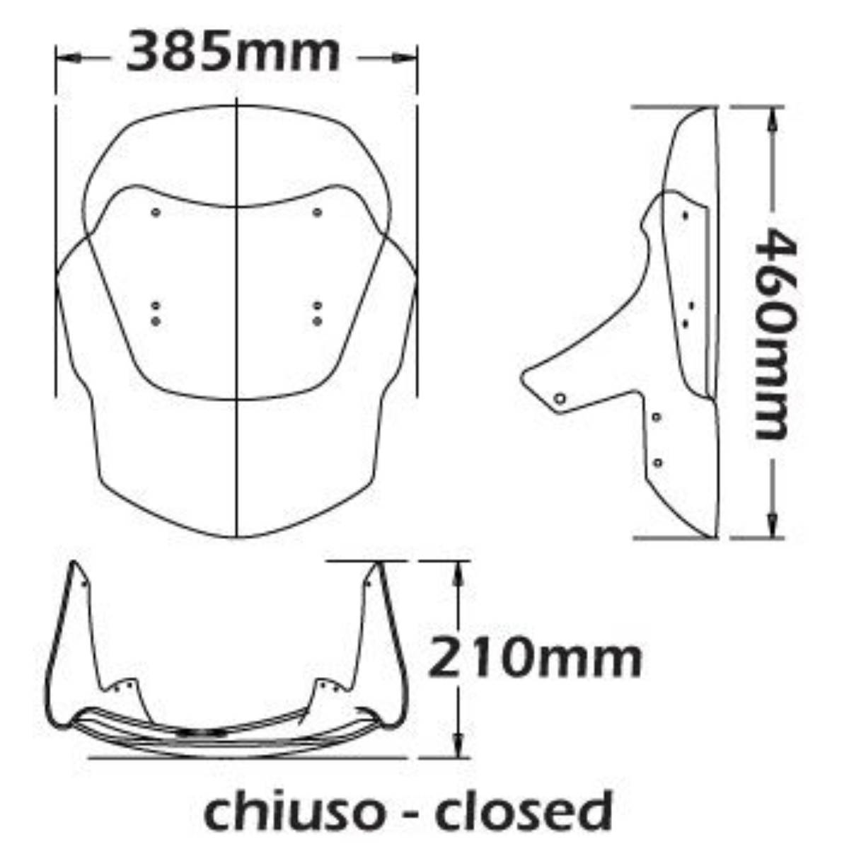 Parabrisas regulable transparente BMW F650CS Scarver 2002-2004