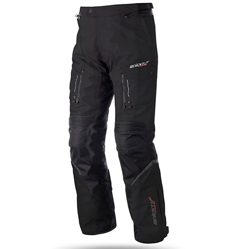 Pantalon de moto invierno Touring Unisex negro Seventy Degrees 8cm