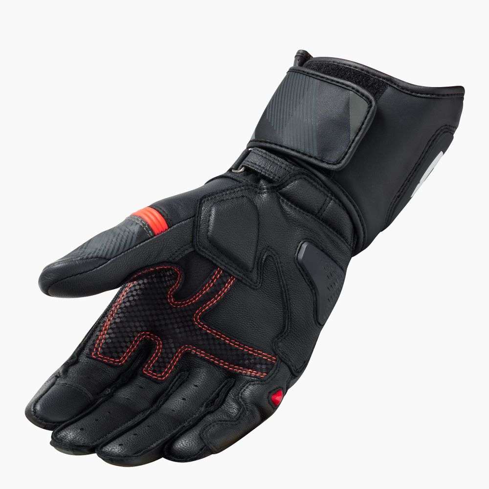 guantes revit league 2 fgs197 negro-rojo fluor