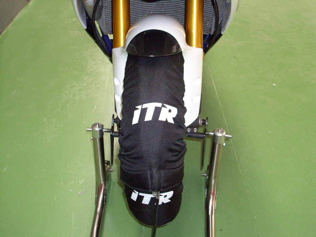 Caballete moto trasero universal regulable ITR fabricado en acero inoxidable